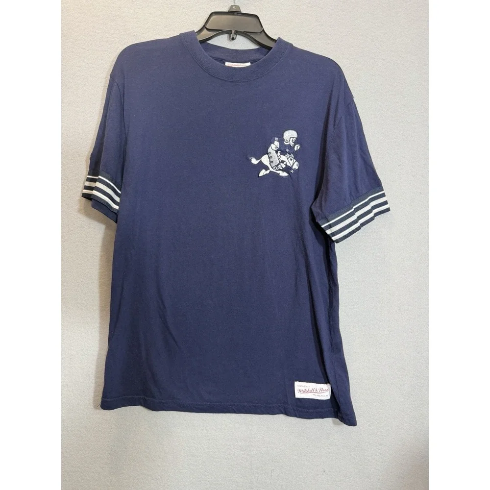 Mitchell & Ness Dallas Cowboys Throwbacks T Shirt M Navy NFL Retro Western